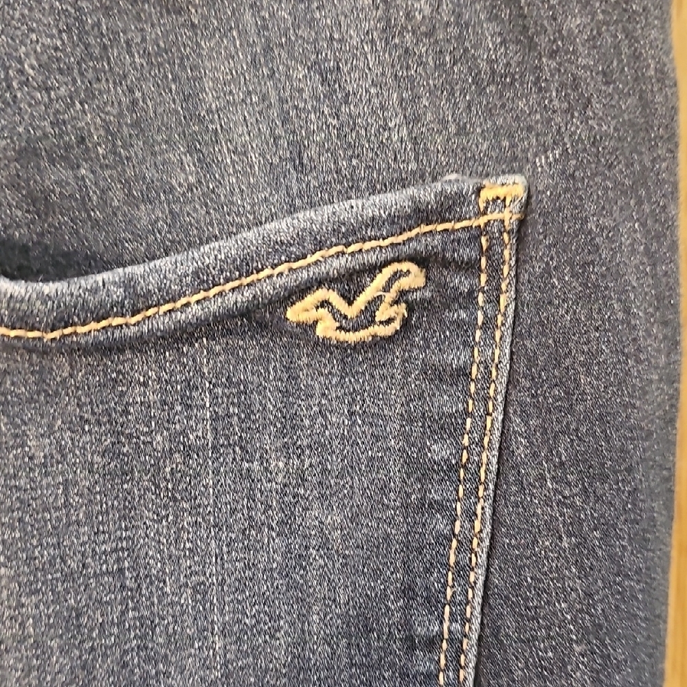 Hollister Dark Blue Distressed Skinny Jeans - Picture 9 of 10